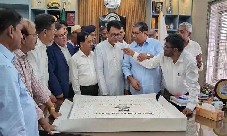 Education Minister Dr. ANM Ehsanul Haque Milon at the Naogaon University launch.