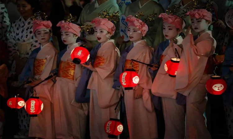 The Gion Matsuri originated in the Heian period (794–1185) to combat epidemics.