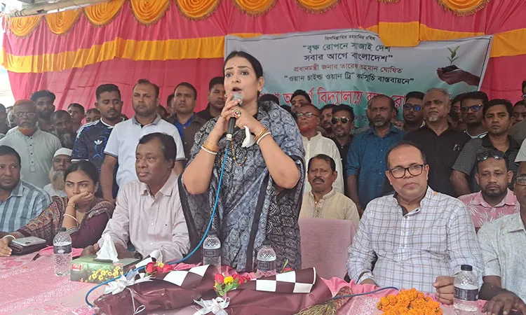 MP Nipun Roy Distributes Tree Saplings in Narail