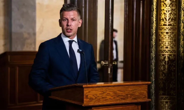 Hungary's Prime Minister Peter Magyar holds a press conference after the 17th constitutional amendment was approved in Budapest, Hungary