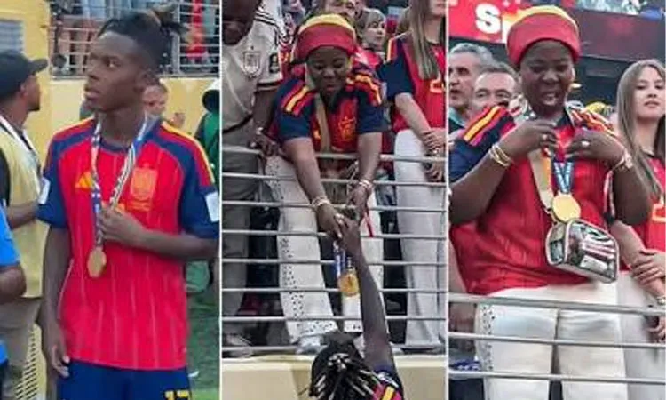 Nico Williams celebrated Spain's World Cup victory.