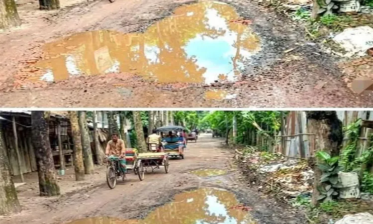Paikgachha Boalia Road Disrepair Leaves Thousands at Risk
