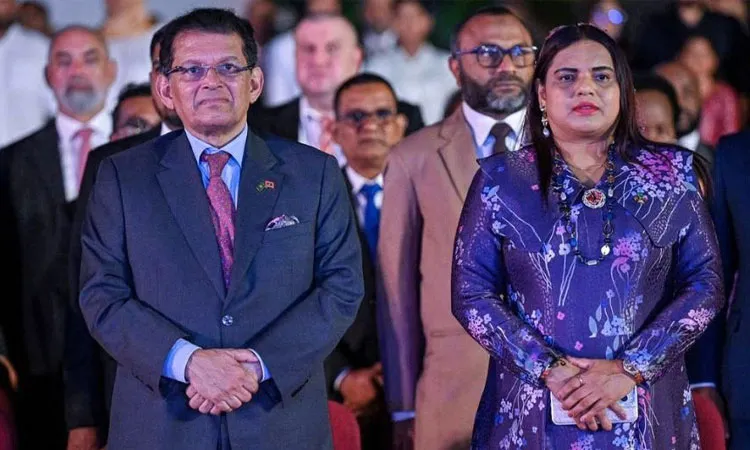 Foreign Minister Dr Khalilur Rahman attends the 61st Independence Day Parade of the Republic of Maldives at Republic Square in Malé as the Special Guest of the Government of Maldives on 26 July 2026.