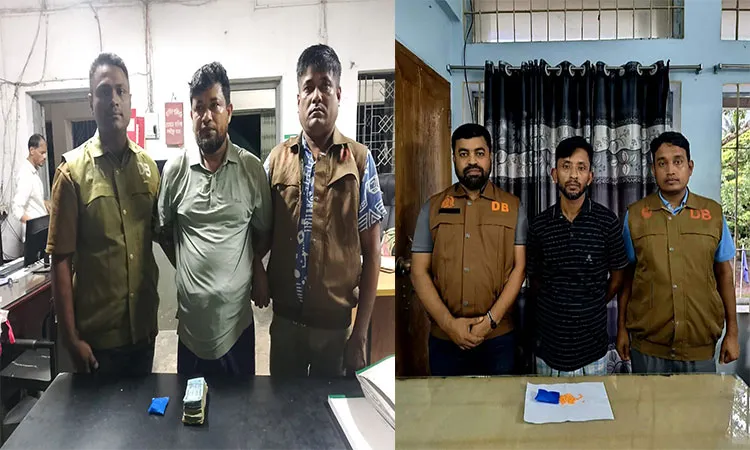 Detective Branch (DB) police arrested two suspected drug dealers.