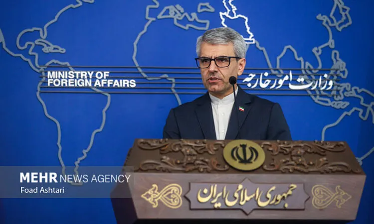 Iranian Foreign Ministry Spokesman Esmaeil Baghaei speaking with the Journalist.