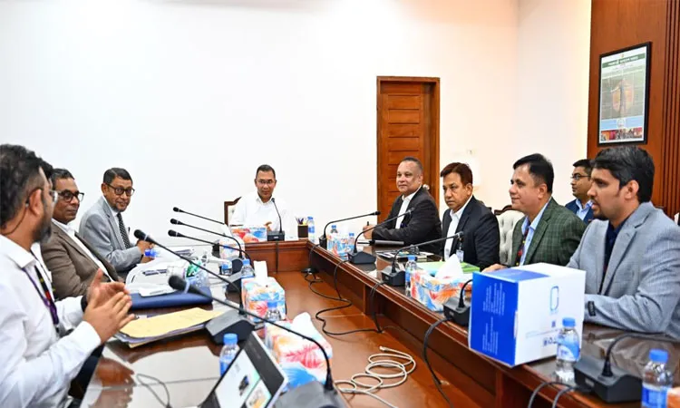 Prime Minister Tarique Rahman today attended at a meeting held at the Prime Minister's Office in the Cabinet Division at the Bangladesh Secretariat. Photo : PMO