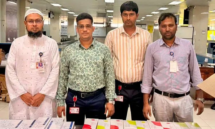 Tk 6.5M Smuggled Cigarettes Seized at Chattogram Airport