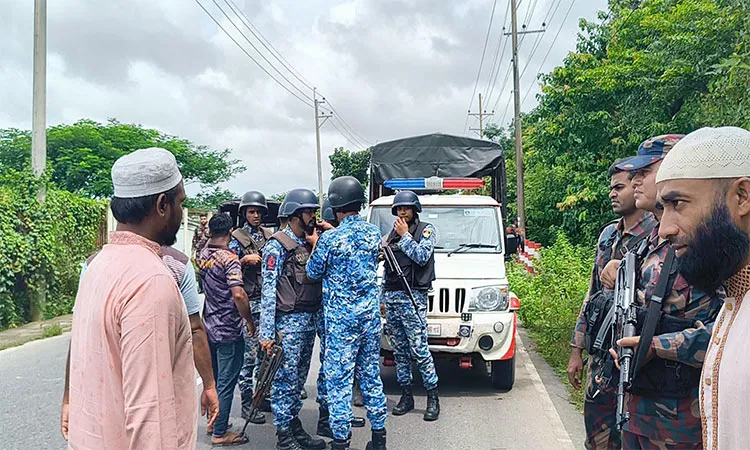 A joint task force comprising the Police, Border Guard Bangladesh (BGB) and Coast Guard cordoned off the area and initiated a manhunt.