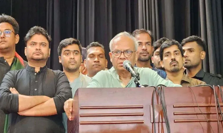 Political Adviser to Prime Minister and BNP Senior Joint Secretary General Ruhul Kabir Rizvi speaking as chief guest at