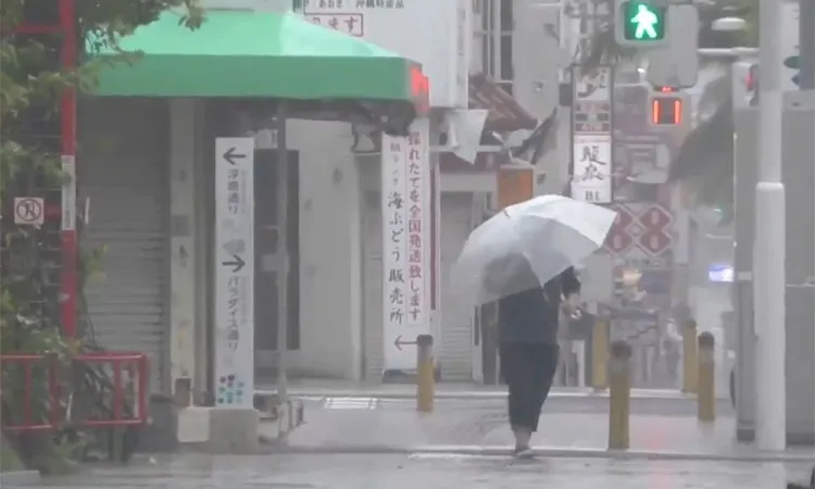 Typhoon Dolphin moved over Japan’s southern remote islands