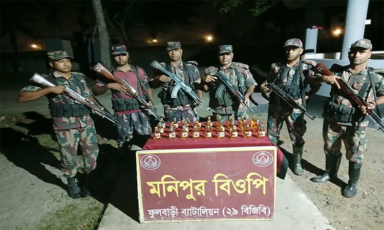 Border Guard Bangladesh (BGB) seized 1,989 Indian narcotic tablets and 27 bottles of foreign liquor.