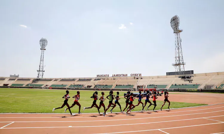 IAAF World Athletics Championships national trials at the Nyayo national stadium Nairobi, Kenya.