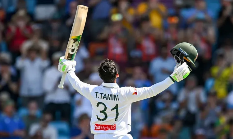 Tanzid Hasan brought up his first Test century