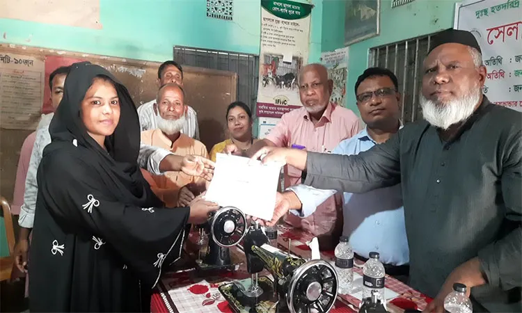 Twenty-one poor and unemployed women in Kaliganj, Lalmonirhat received sewing machines.