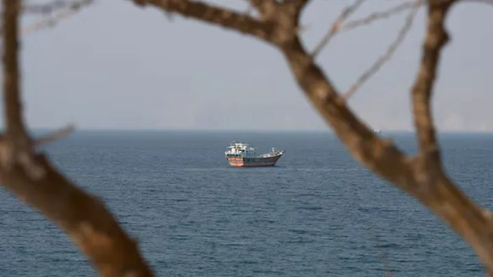 A vessel near the Strait of Hormuz, Musandam, Oman: Photo collected