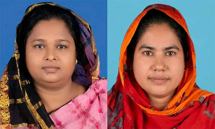 Female UP members Hamida Khatun, 47 and Sajeda Begum, 40.  arrested