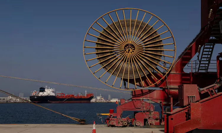 An oil tanker docked at the Port of Fujairah, United Arab Emirates