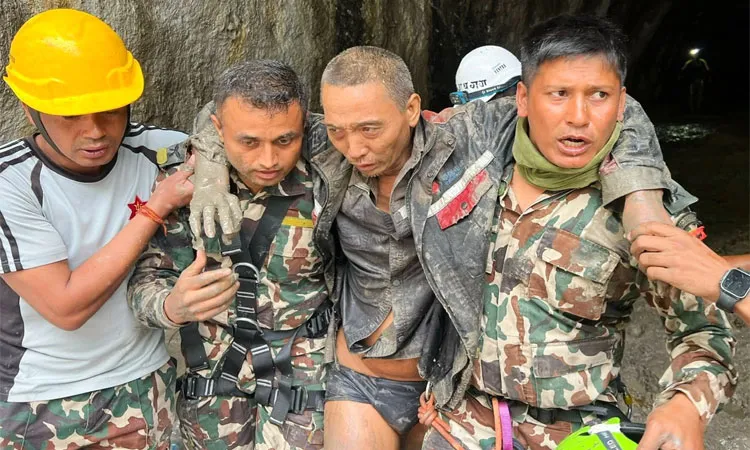 The Chinese worker, identified only as Luhaitao, was rescued from a 225-metre tunnel at the Upper Trishuli-1 Hydropower Project.