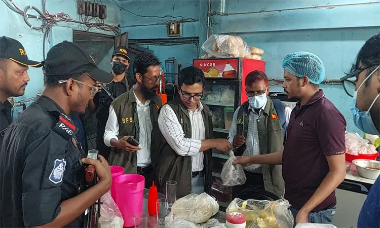 A mobile court in Laxmipur fined three local restaurants.