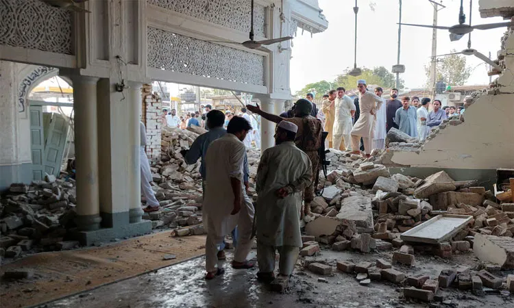 The assault occurred on Friday during congregational prayers at a mosque inside the Kohat Police Lines in Khyber Pakhtunkhwa.