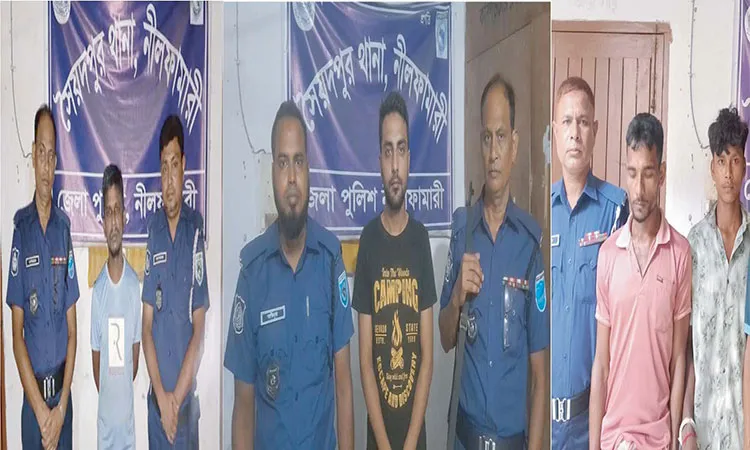Police in Saidpur, Nilphamari, have arrested four suspected drug dealers and seized Yaba tablets during recent anti-drug operations across the upazila.