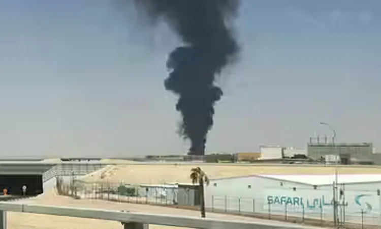 The exact cause of the fire which witnesses reported seeing near a fuel storage depot remains unknown.