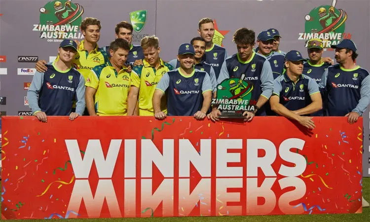 Australia celebrate their clean sweep