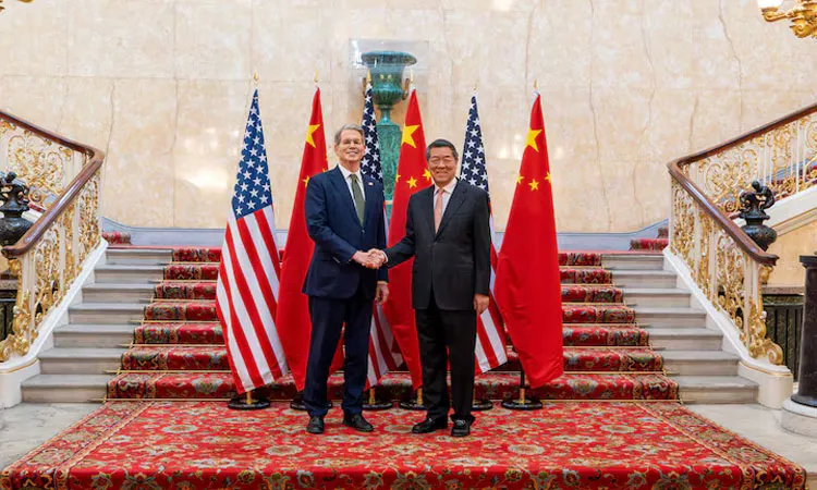 US Treasury Secretary Scott Bessent and Chinese Vice Premier He Lifeng led the discussions on Sunday.
