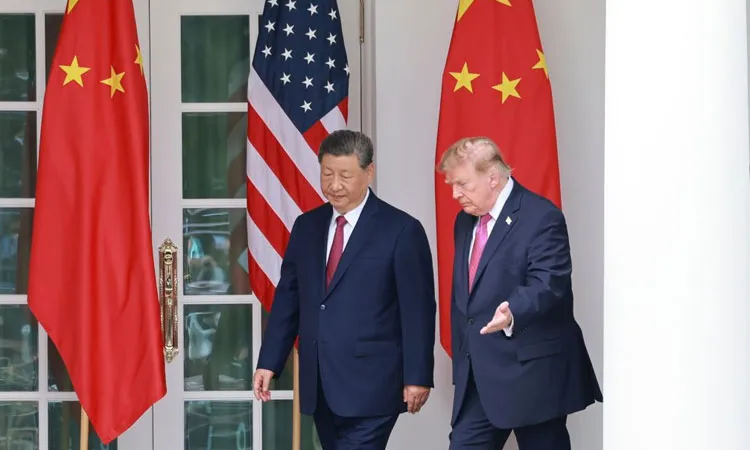 U.S. President Donald Trump holds a welcome ceremony for Chinese President Xi Jinping at the White House in Washington, D.C.