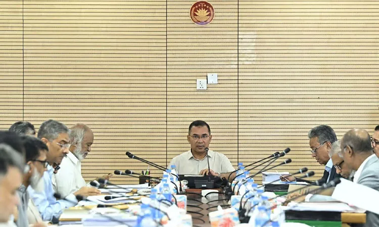 Prime Minister Tarique Rahman chairs an Ecnec meeting at the Bangladesh Secretariat on Tuesday. Photo: PID