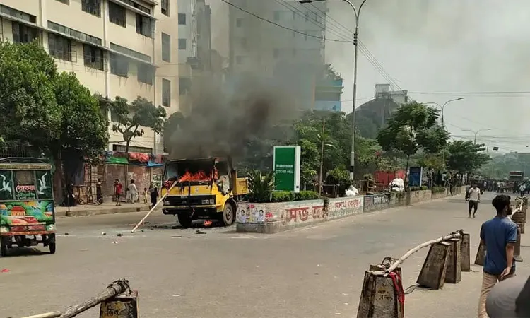 Two firefighting units rushed to the scene to extinguish the flames.