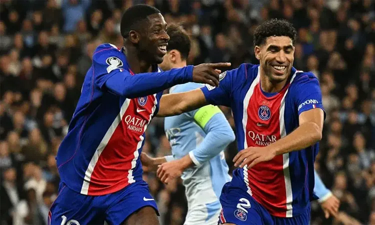 Defending Champions League winners PSG defeated Manchester City 4-2 at the Etihad Stadium.