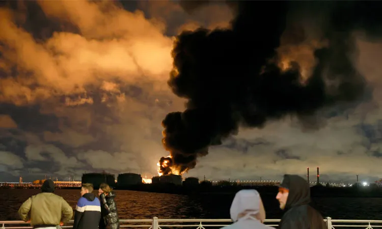 Ukraine drone strikes hit key sites including the Saint Petersburg Oil Terminal.