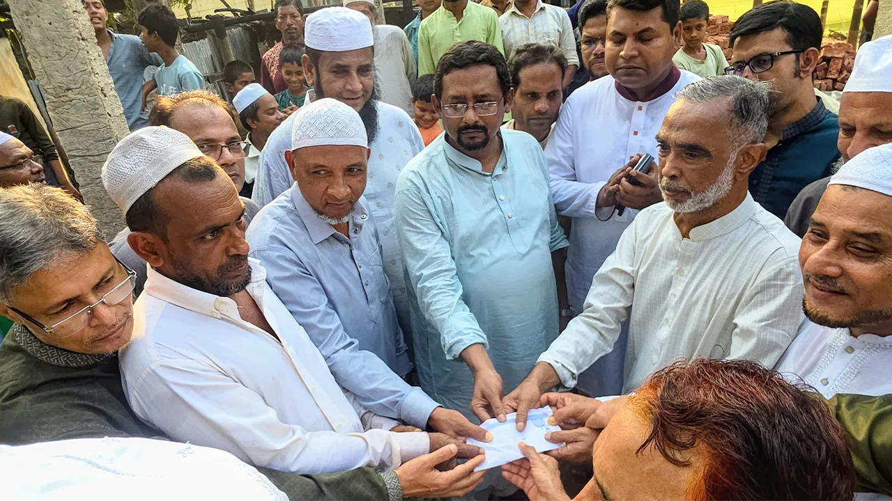 New concrete houses are being built to rehabilitate families who lost everything in a fire in Banshkhali.