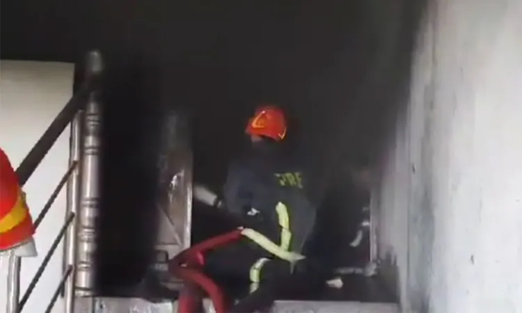 The first firefighting unit arrived at the scene seven minutes later at 12:32 PM to initiate firefighting operations.