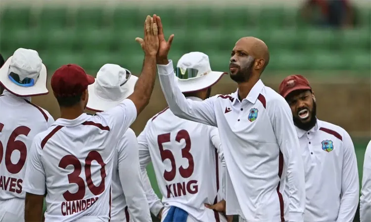 Roston Chase made big inroads before tea.